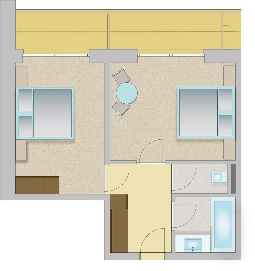 Familienzimmer mit Badewanne